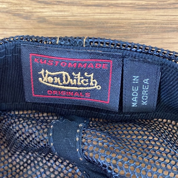 EUC Vintage Von Dutch Silky Hot Pink and Black Trucker Hat - Picture 9 of 10